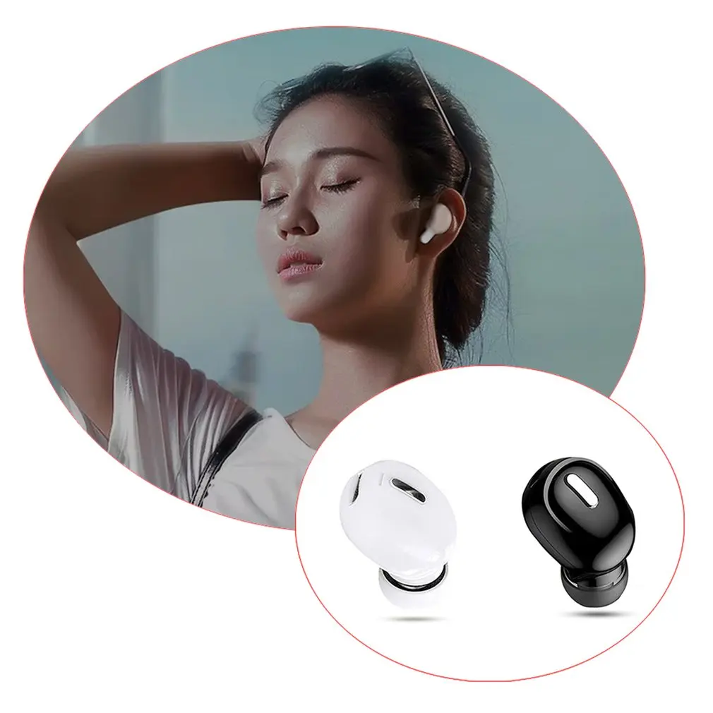 Earphone 5.0 Nirkabel In-Ear Mini Headset HiFi Mikrofon Earbud Olahraga Earphone Bebas Genggam untuk Huawei untuk Iphone