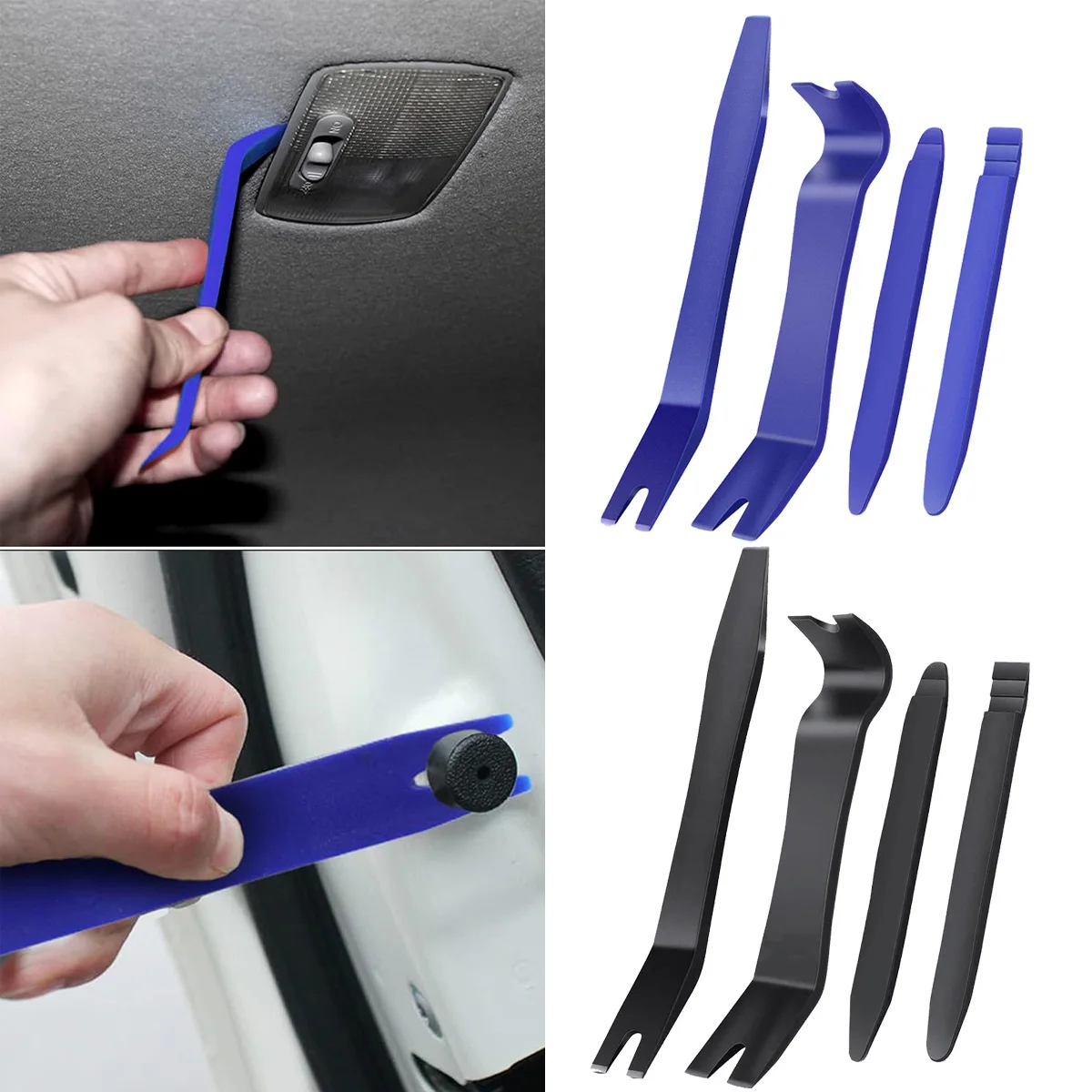 4pcs/set Car Door Clip Car Disassembly Tools Set DVD Stereo Refit Kits Interior Plastic Trim Panel Dashboard Removal Tool