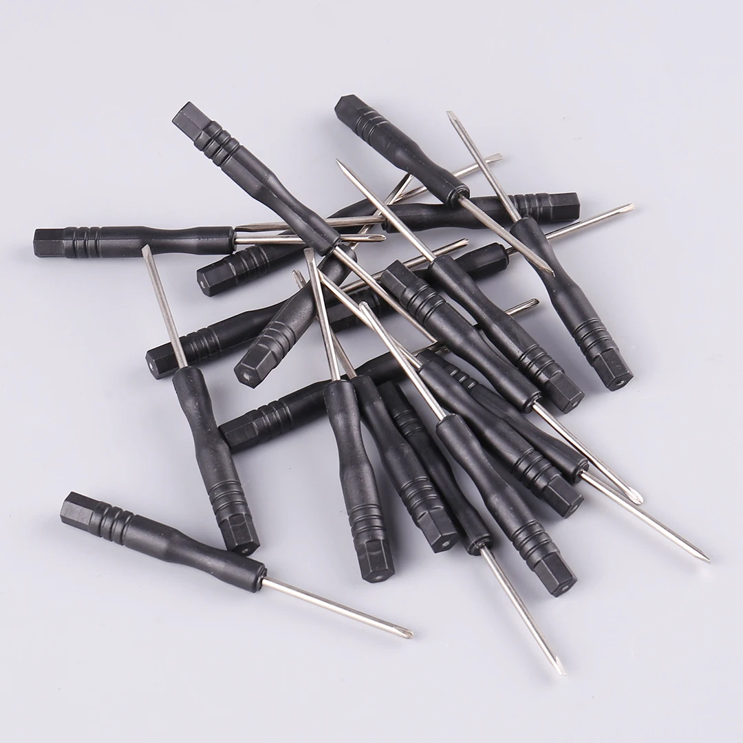 10PCS Cross shaped small DIY screwdriver 2MM mini micro small plum blossom flat mouth screwdriver screwdriver model tool