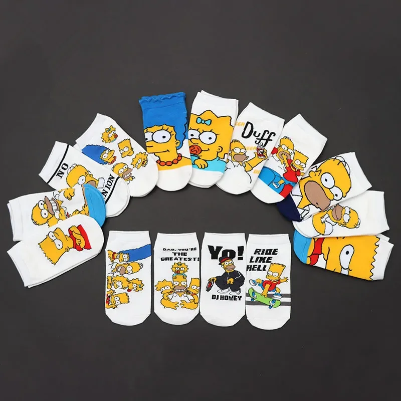 

Novelty funny cartoon funny Simpson pattern happy female socks 2021 new socks happy Harajuku hip hop combed cotton women socks