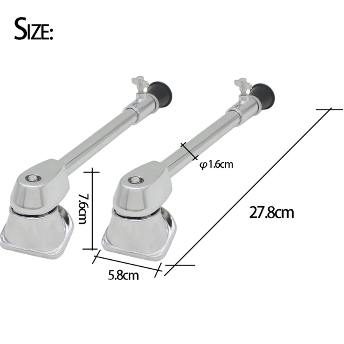 Drum Spurs, Adjustable Bass Drum Stand Legs, Rust-Proof Spurs, Drum Accessories, Bass Drum Stand