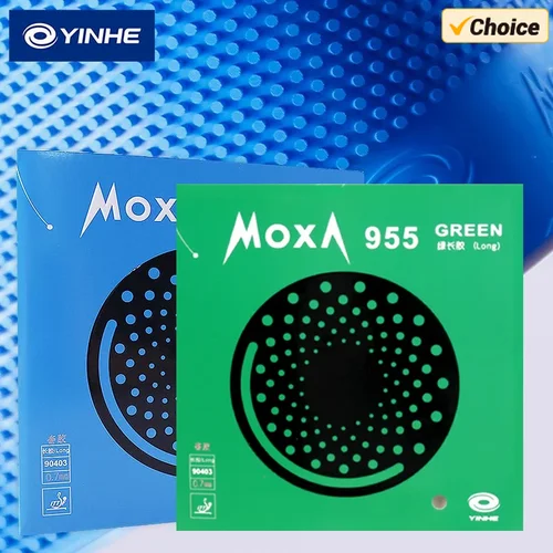 Original YINHE 955 verde azul Pips-Largo Galaxy tenis de mesa hoja superior de goma buey YINHE Ping Pong sin esponja de goma