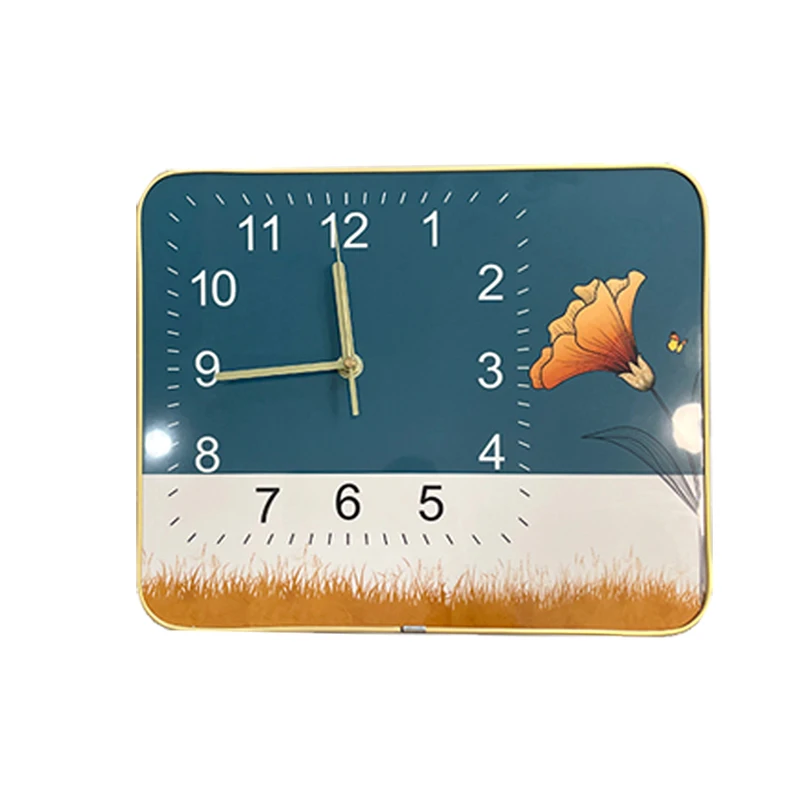 Modern minimalist desktop table decoration painting with clock wall fashion mute photo frame