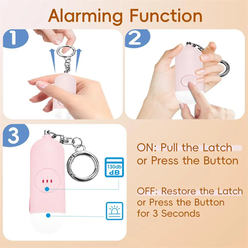 Anti-self Defense Alarm User-friendly Reliable And Durable Rechargeable Enhanced Safety Convenient Cross-border New Edition