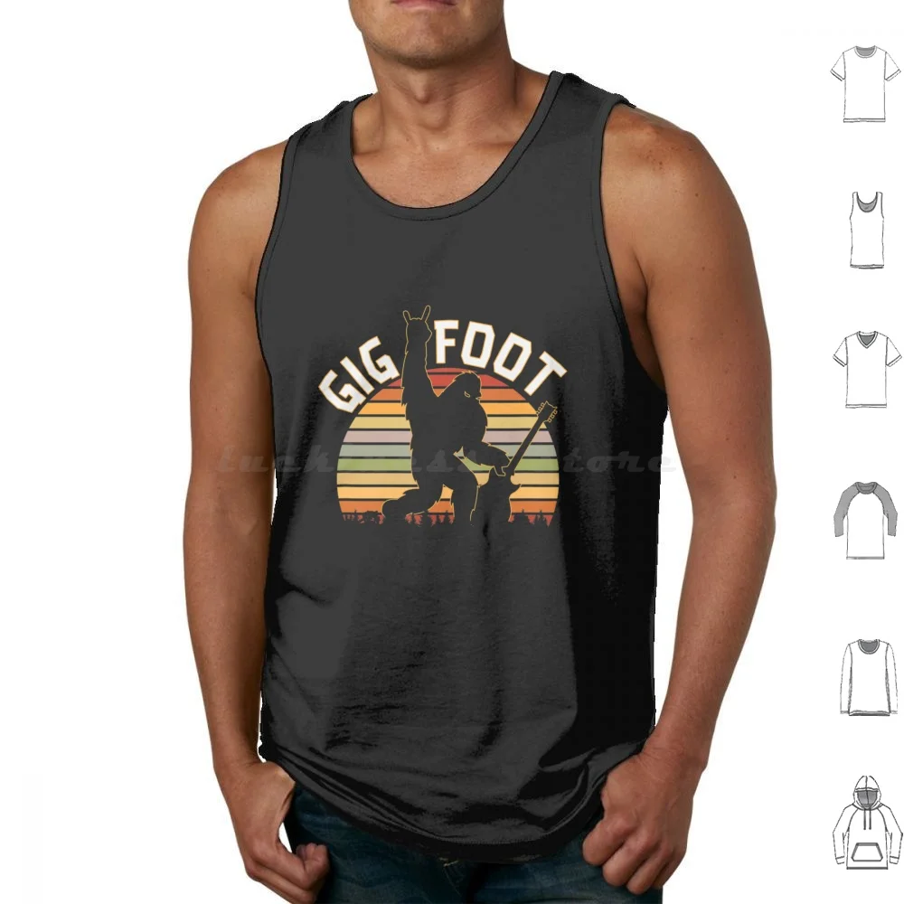 Gig-Foot , Guitarist Sasquatch Musician Bigfoot Tank Tops Vest Sleeveless Gig Foot Guitarist Sasquatch Musician Bigfoot