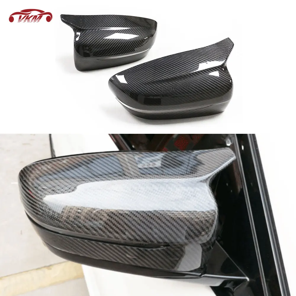 Dry Carbon Fiber /FRP Unpainted Black Material Mirror Cover for BMW 5 8 Series F90 M5 F91 F92 M8 2018 UP Add on style