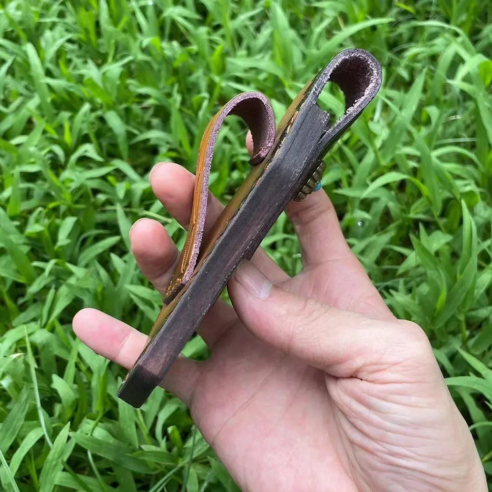 15 cm Rindsleder Fall Für Klappmesser Hohe Qualität Leder Falten Messer Scheide Outdoor Werkzeuge Tragen Tasche Mit Schnalle