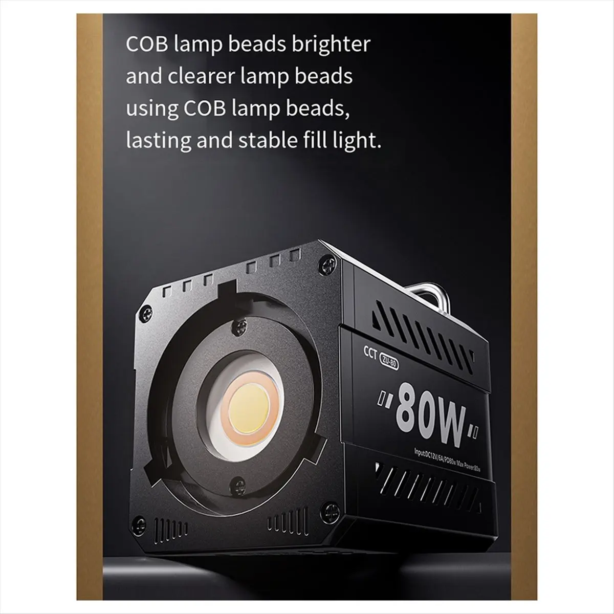 【~ New N07R】80W COB Video Dimmable Light 2500-6500K Photographic LED Light for Photo Studio Film Camera Livstreaming EU-Plug