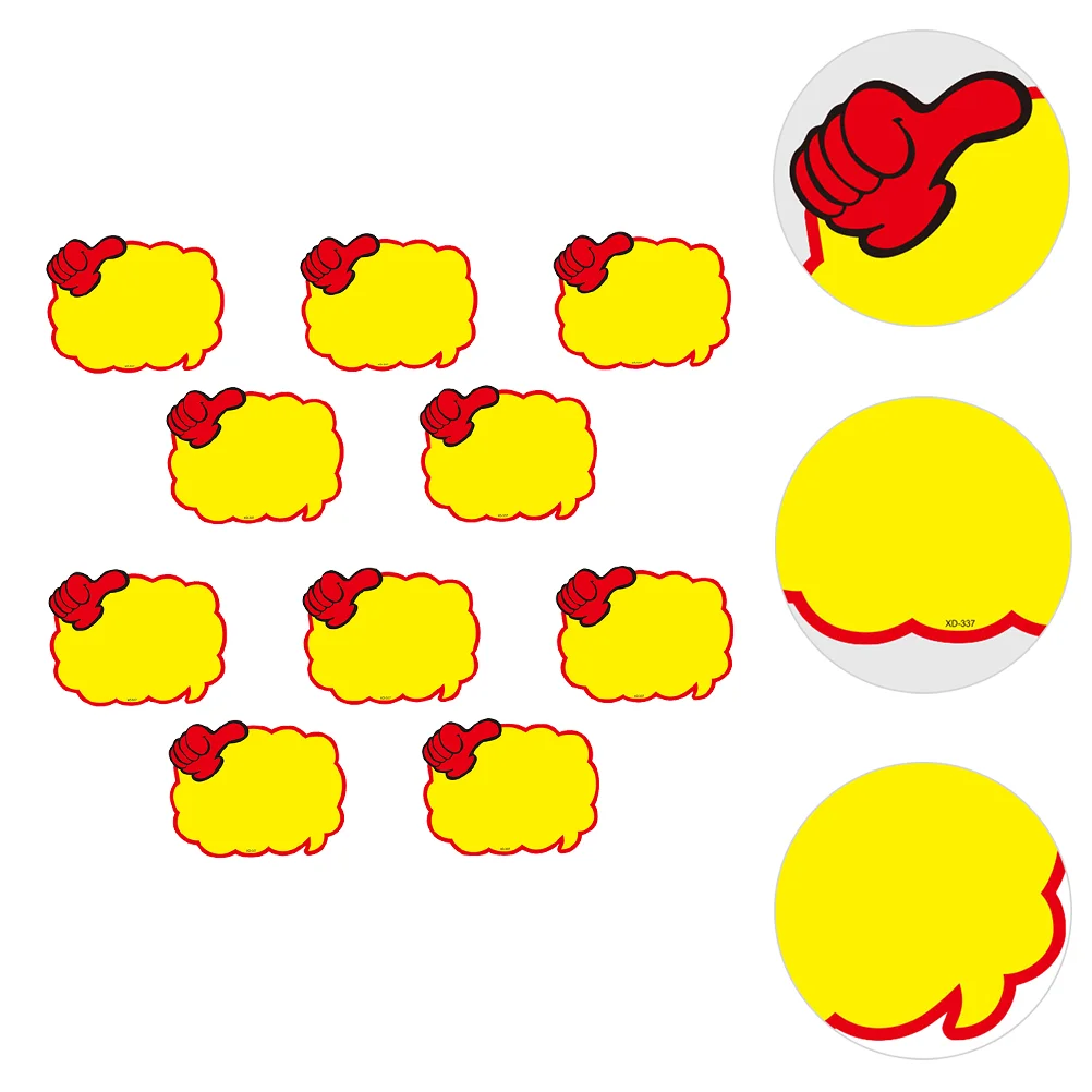 10 Sheets Price Tag School Carnival Signs Advertising Tags The Fundraiser White Cardboard