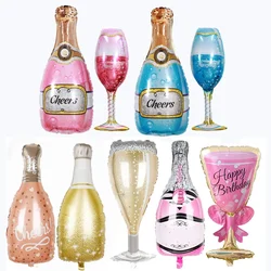 Birthday Party Decoration Balloon Champagne Bottle Cup Aluminum Foil Balloon Wine Glass Wedding Gift Balloon Decoration Supplies