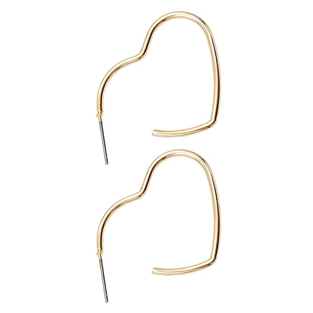 

Heart Shaped Alloy Iron Studs Chic Pendants Women Creative Ear Stud Fashionable Ear Pendants Gifts Accessories