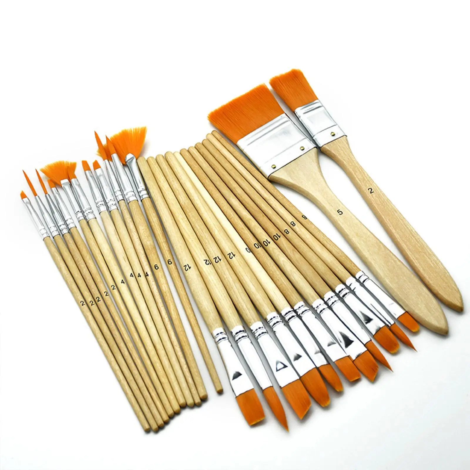 24x Paint Brushes for Acrylic Painting Body Paint Brushes Painting Brushes for Gouache Beginners Pros Pumpkin Painting Artist