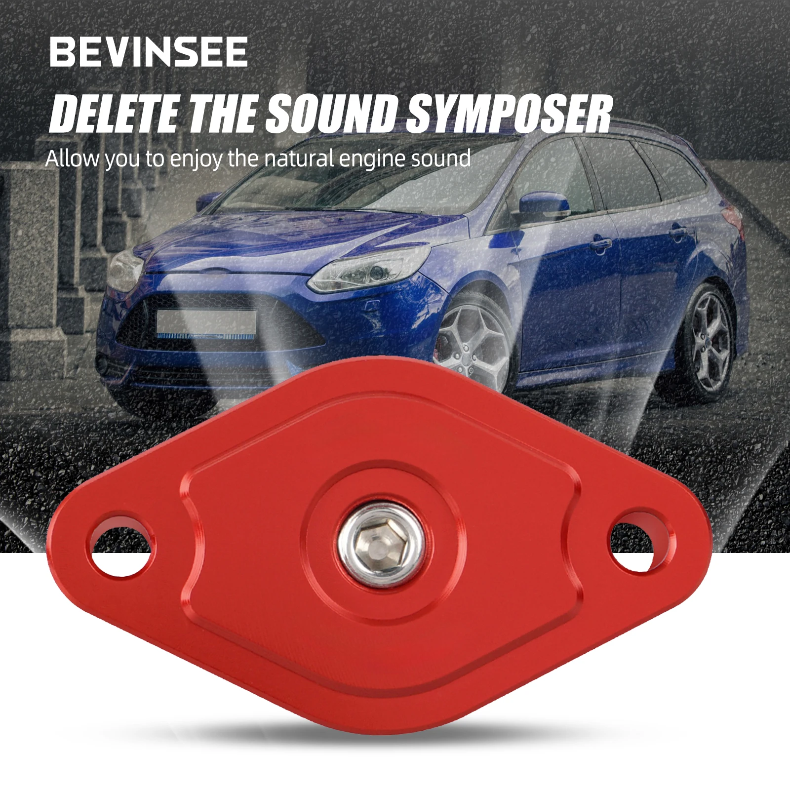 6061-T6 Aluminum Alloy Sound Symposer w/ Pressure Port for Ford Focus Mk3 2.0 ST Turbo Ecoboost 2013-2018