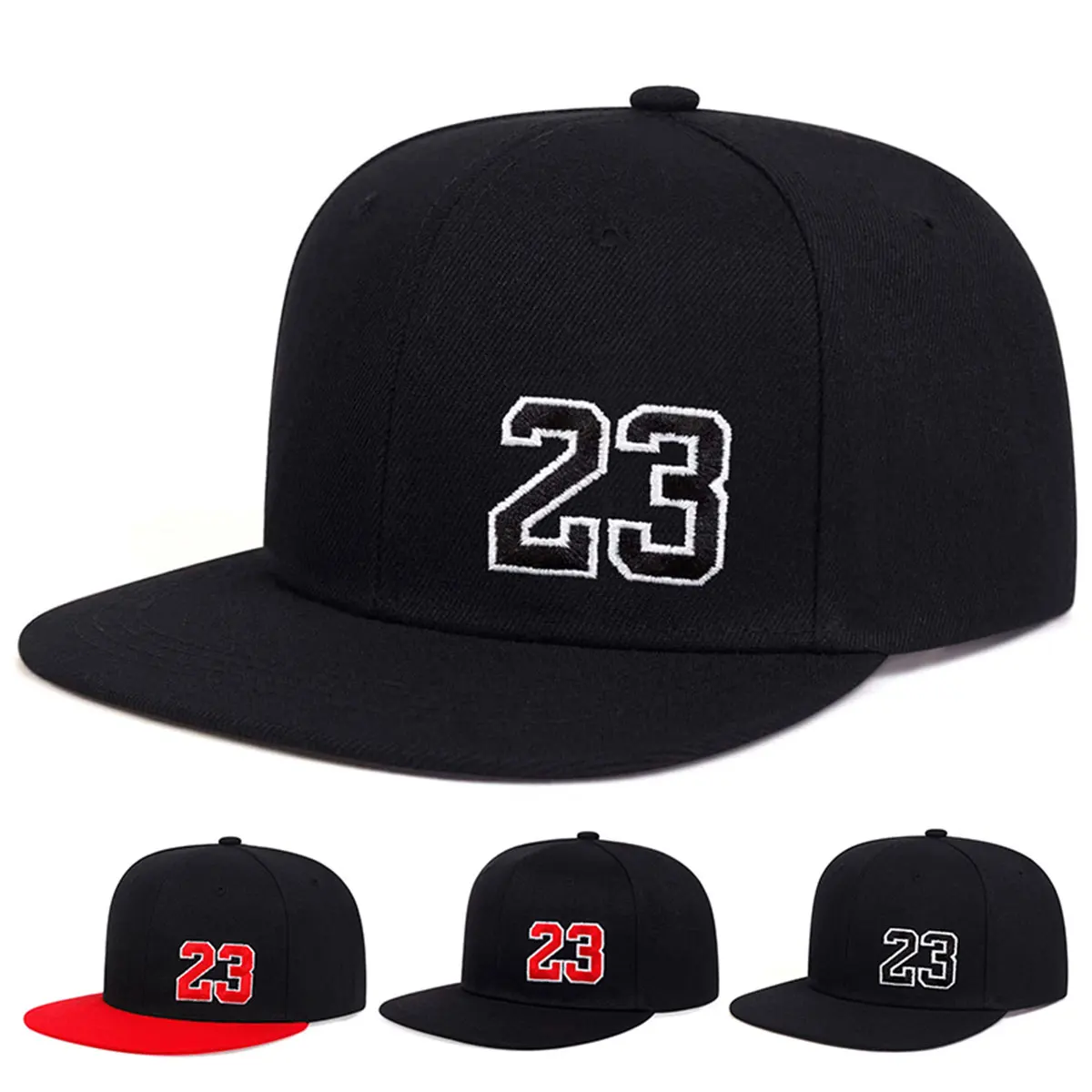 1piece Unisex Number 23 Embroidery Hip Hop Hat Outdoor Adjustable Sunscreen Leisure Hat Spring Autumn Travel Tourism Vacation