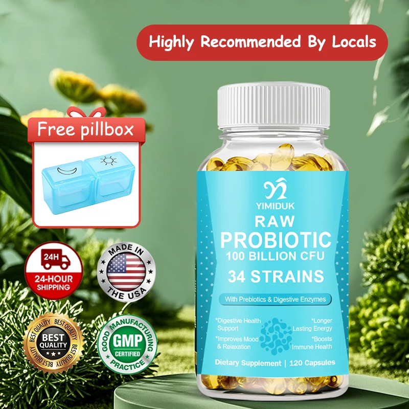 

Высокомощные необработанные пробиотические капсулы, поддержка выживания желудка, кислоты в крови и обычность, баланс Gut Flora, без GMO