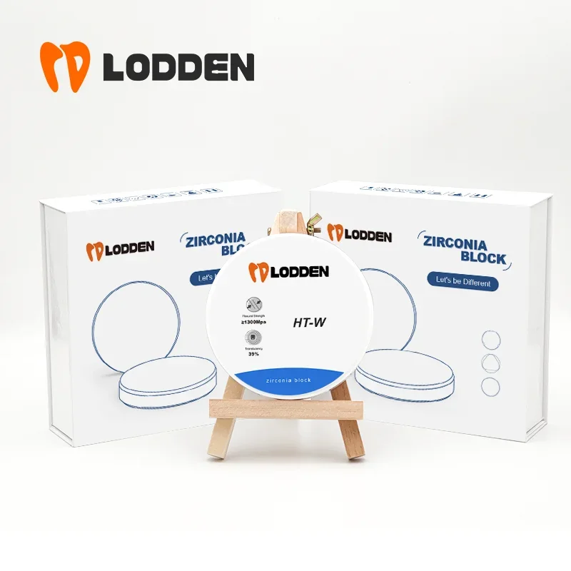 Lodden Dental Lab htホワイトジルコニウムミリングディスク、ジルコニアセラミックブロック、キャッドカム、高半透明、ブランク