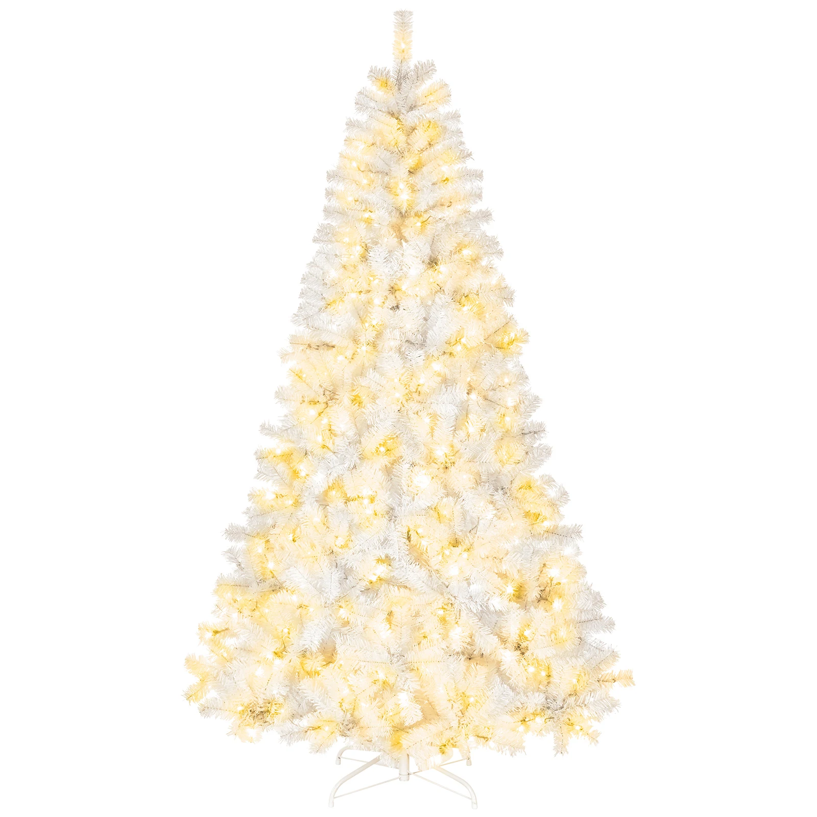 

8ft White 670 Lights Warm Color 8 Modes 2008 Branch Christmas Tree White