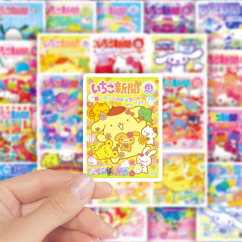 50/64Pcs Cartoon Hello Kitty Cinnamoroll Kuromi Stickers Kawaii Poster Decals Laptop Phone Suitcase Scrapbooking Sticker Toys view 3