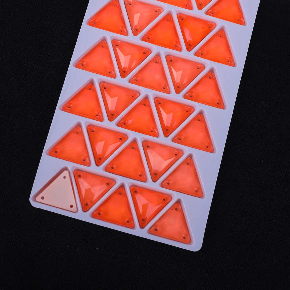 Vc Neon fluor zieren des Dreieck auf Strass Dreieck nähen Diamant Glas Diamant Flatback DIY Zubehör Hochzeit nähen – Detail 10