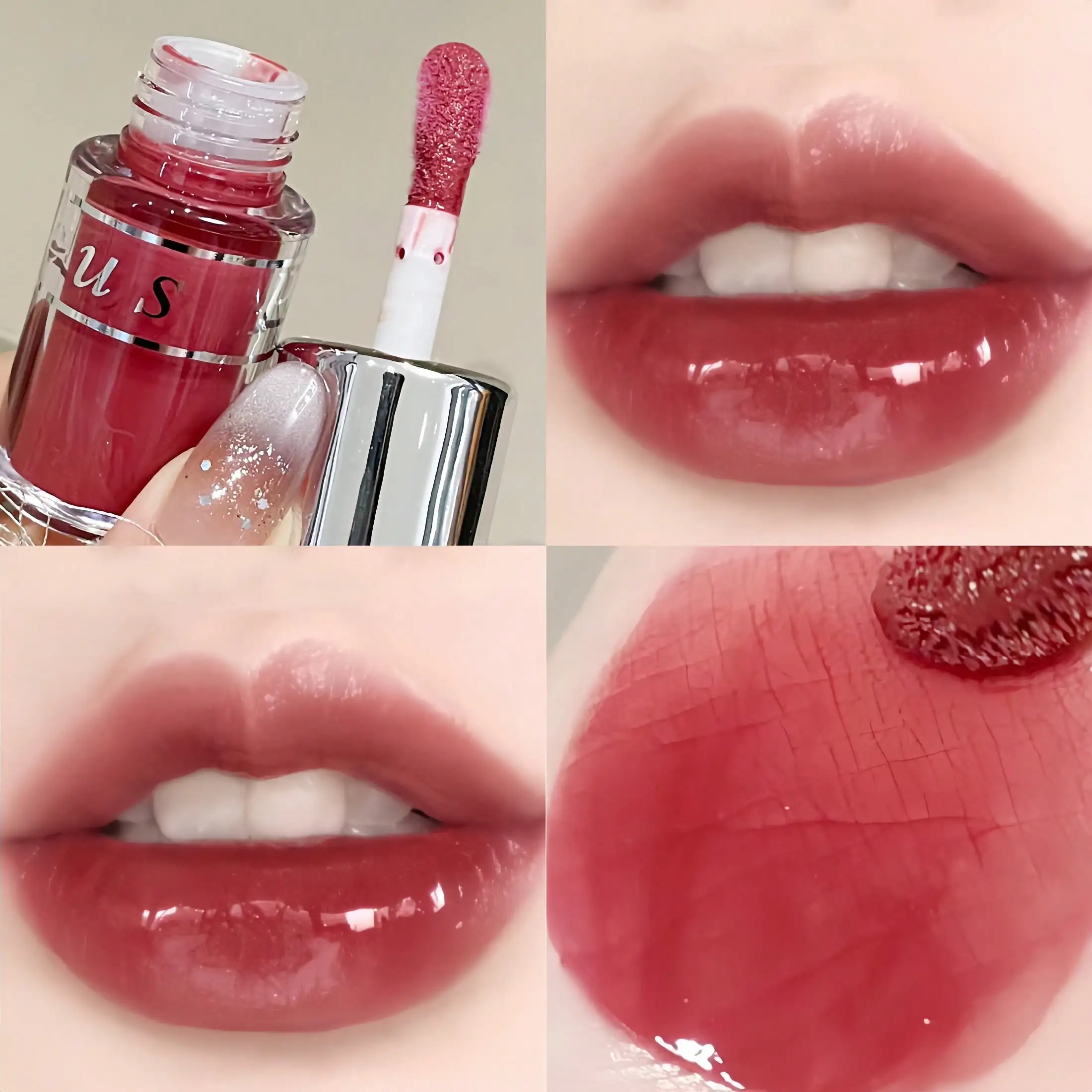 Pinkyfocus Clear and Luminous Lip Gloss, Moisturizing Without Drying Out the Lips, Long-Lasting and Not Easy to Fade, Moisturizes Lips in Autumn and Winter, Enhances Complexion, Suitable for Daily Commuting and Travel, and Is an Ideal Holiday Gift.