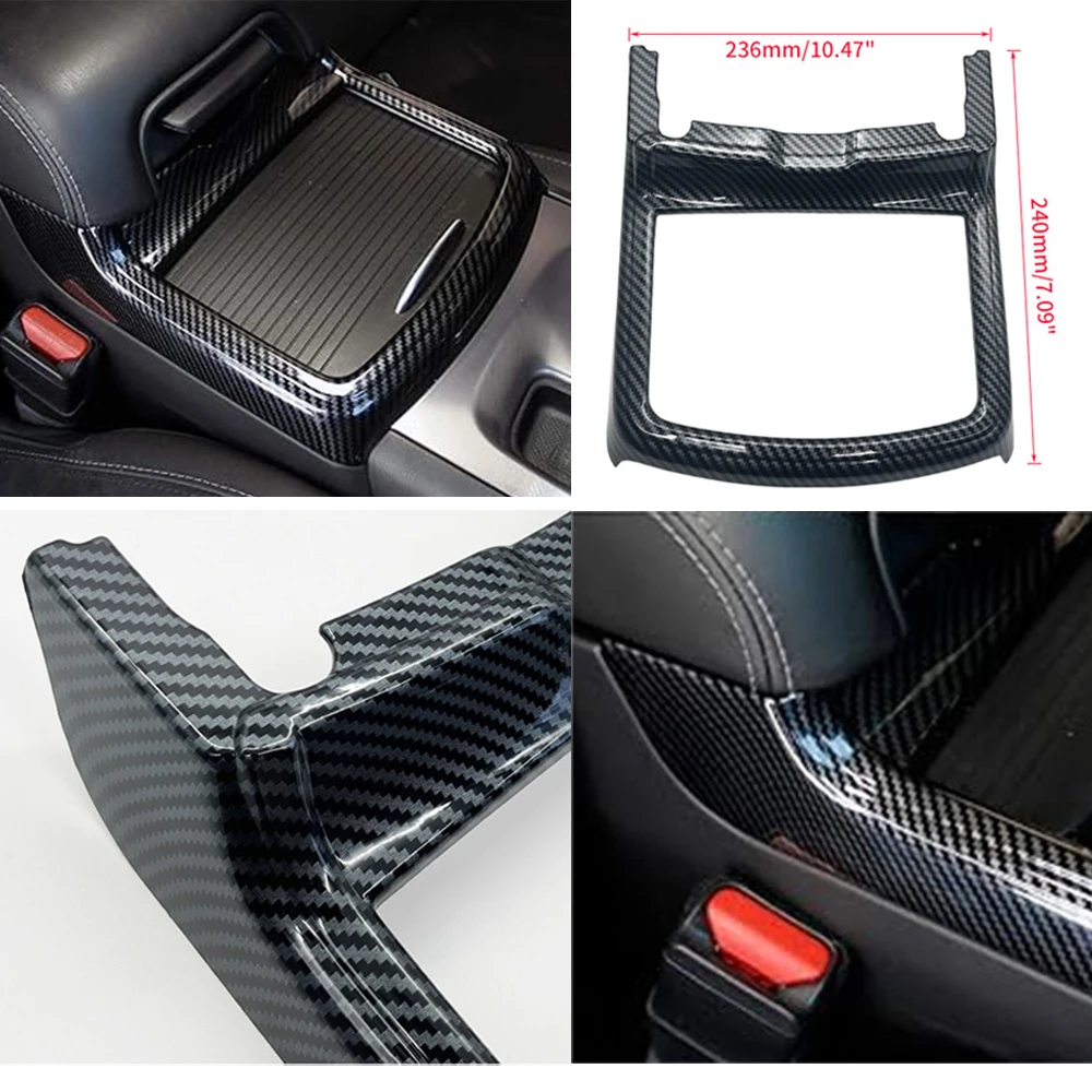 Carbon Fiber Inner Water Cup Frame Cup Holder Cover Sticker For Dodge Charger/Chrysler 300 2016-2021 ABS Auto Interior Accessory