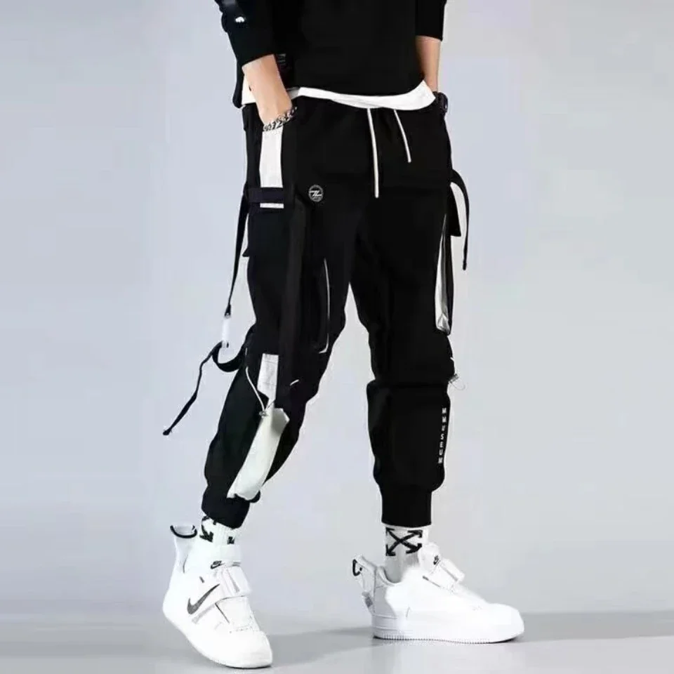 Calças Harlan retrô extragrandes masculinas, roupa de trabalho japonesa, leggings casuais, marca da moda, primavera e outono, 2023