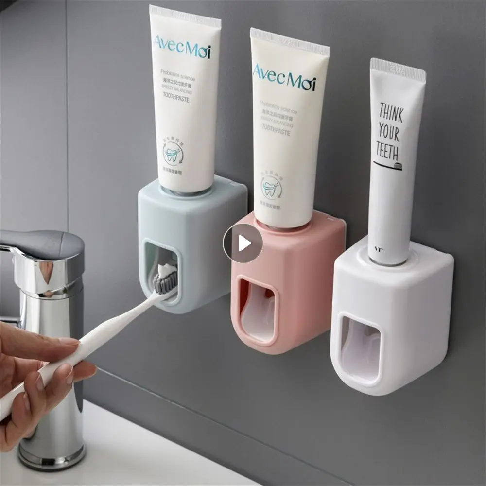 Quantitative Extrusion Toothpaste Holder Waterproof Firm Fillet Design Punch-free Simple Lazy Man Home Supplies Material