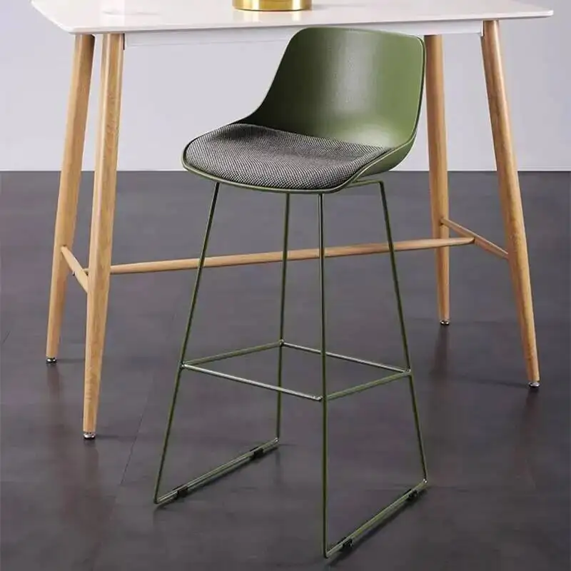 Silla de Barra de Recepción de Acrílico de Diseño, Taburete de Barra para Jardín, Silla de Barra Americana para Biblioteca, Sgabello Cucina, Muebles para el Hogar