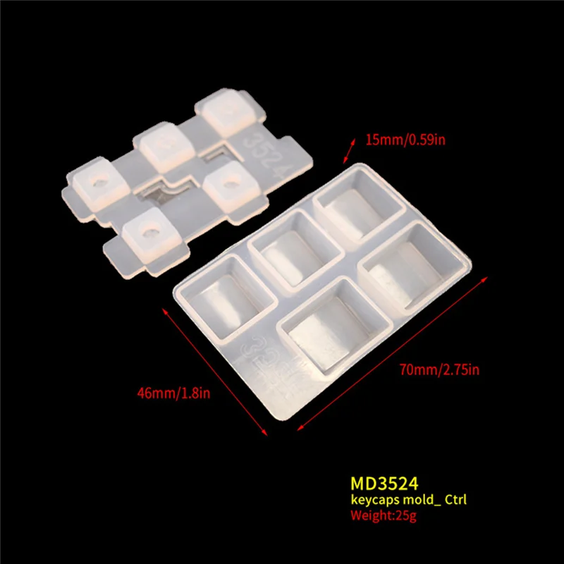 DIY Set Manual Mechanical Gaming Keyboard Keycaps Resin Clavier Silicone Molds Keycap Mold for Art Epoxy Handmade Crafts