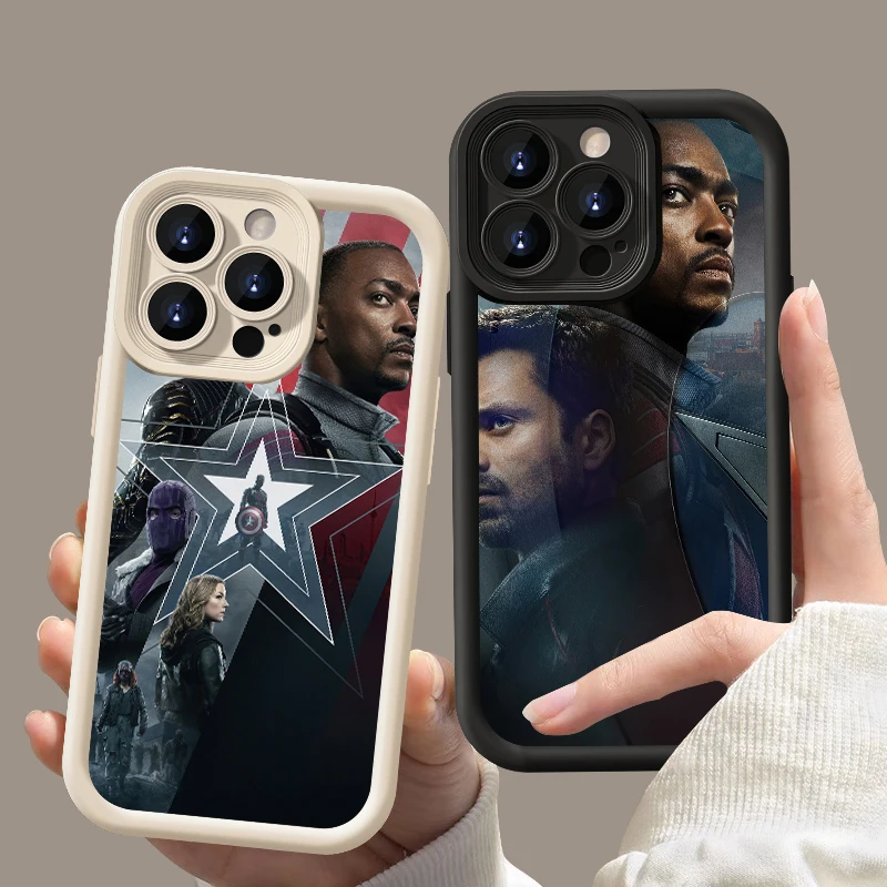 Falcon Winter Soldier Eye Ladder For Apple iPhone 15 14 13 12 11 XS XR X Pro Max Plus Cover Phone Case