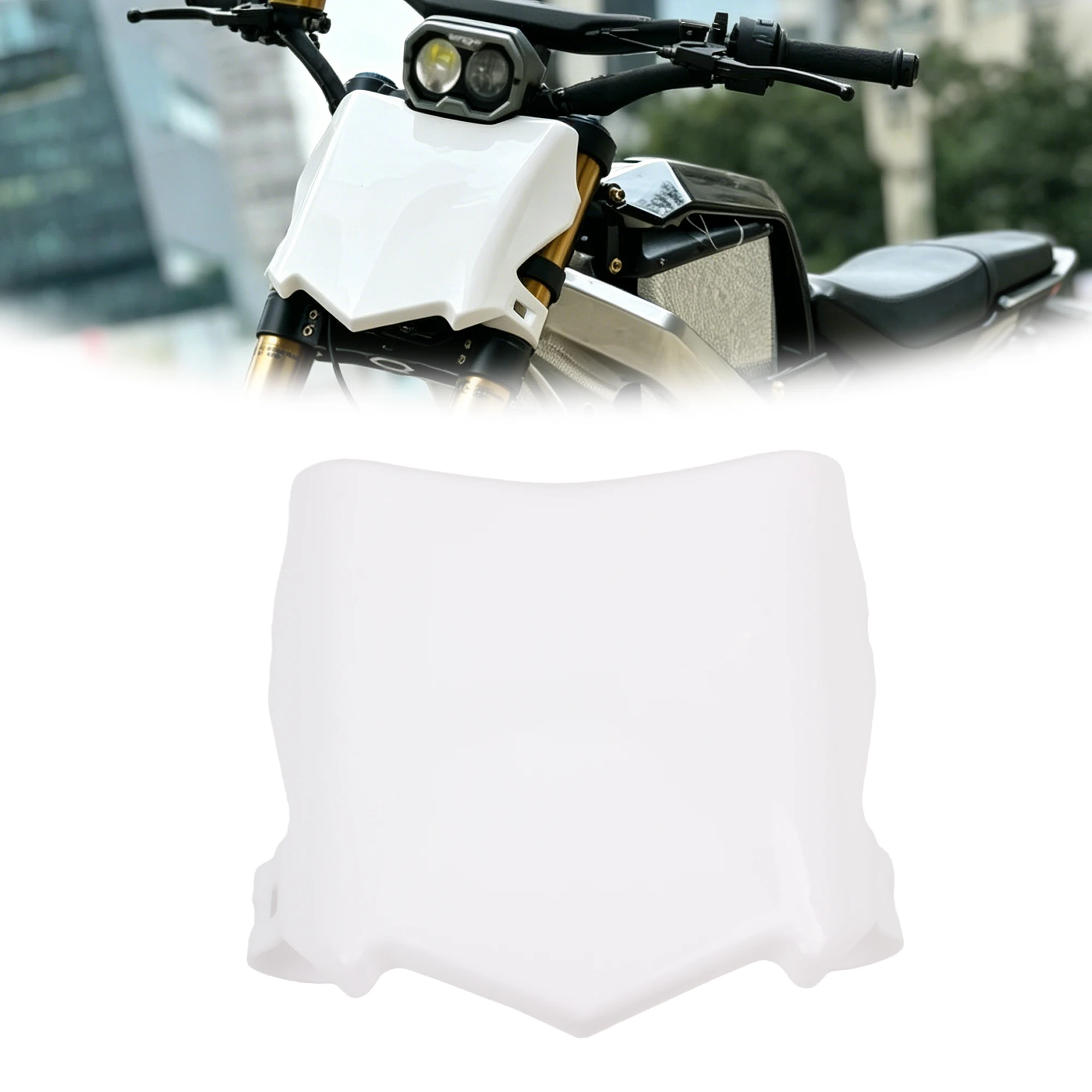 Motorcycle Front Number White Plate Plastic Fairing Cover For Surron Light Bee S X Talaria Sting Q20 Stark Varg MX Accessories ﻿