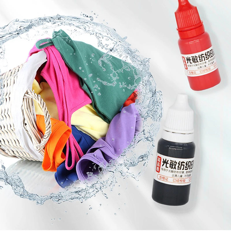 5ml/Bottle Textile Ink DIY Special Sign For Students Children Name Stamp Waterproof Printing On Clothes Backpack Not Fade Inks