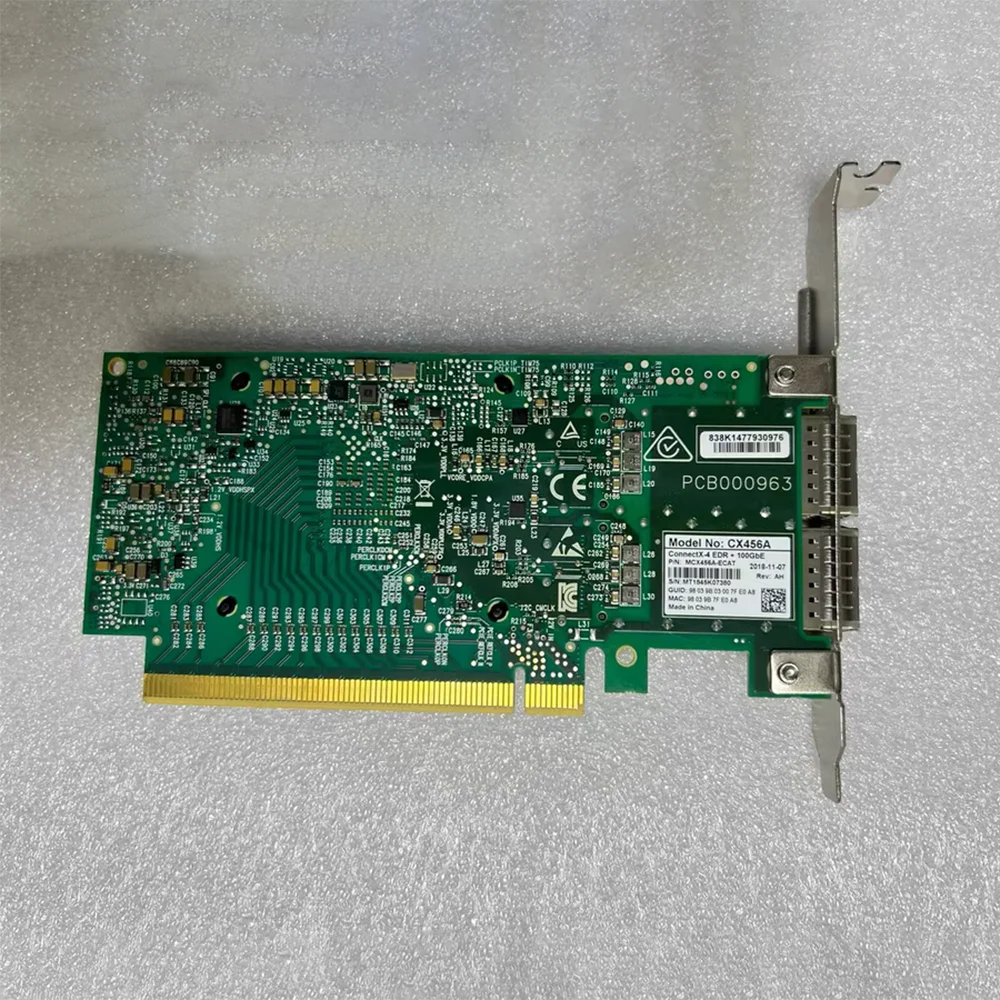 NIC For Mellanox ConnectX-4 EDR+ 100G Net-work Card MCX456A-ECAT