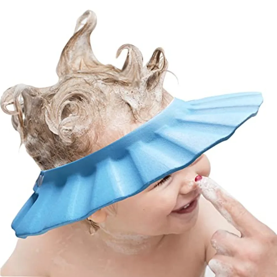 

Baby Shower Cap Soft Adjustable Baby Bath Head Cap Visor for Washing Hair Shower Bathing Protection Bath Cap for Toddler, ,