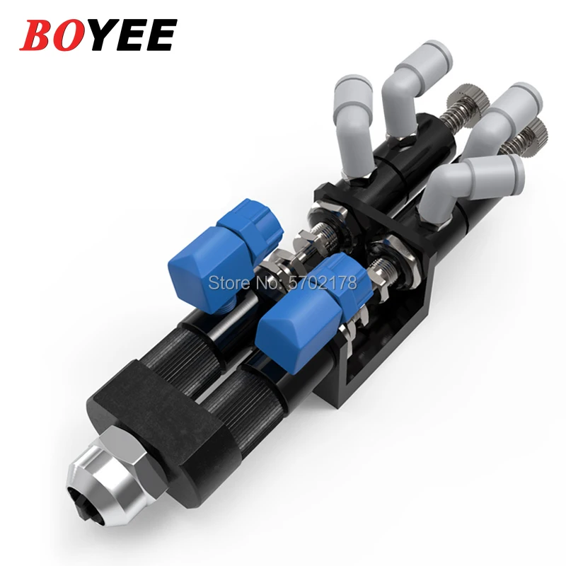 Free shipping BY-23AB double liquid thimble type distribution valve AB epoxy glue valve round port Dispensing valve