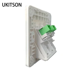 Angled 2 Gangs Fiber Optic SC-SC APC Wall Plate Simplex Beveled Panel Singlemode SC-APC Female Fiber Coupler Adapter Keystone