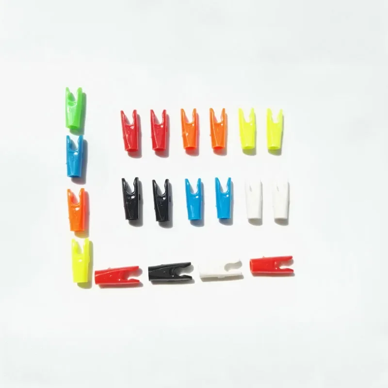 50 Pcs Pijl Nokken Insert Staarten Insert Id 4.2/6.2 Mm Pin Diy Plastic Jacht Voor Pijlschacht Jacht schieten Accessoires