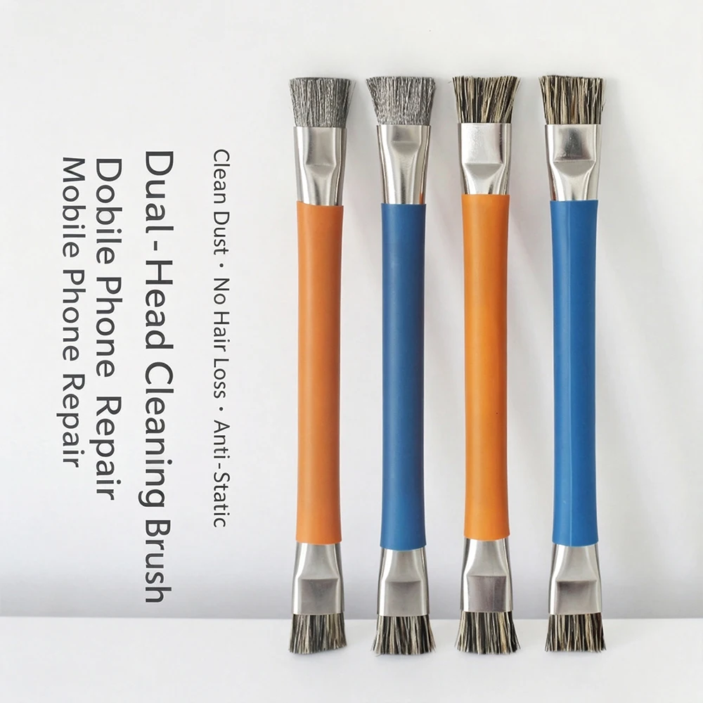 Safe Brush Anti-Static Motherboard PCB Cleaning Brush for Mobile Phone Repair Tools Kit Double Head Convenience