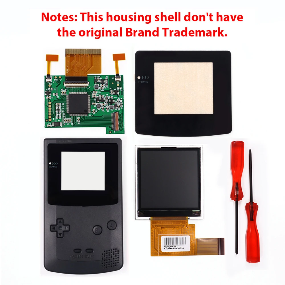 2.2 INCH IPS LCD Screen For GBC Backlight Color Adjust for Gameboy Color Smaller Display Size No cut shell image 3