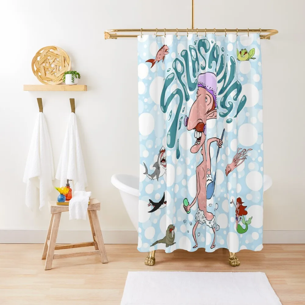 

Nigel Thornberry: SPLASHING! Shower Curtain Bathroom Accessories Bathtub Bathroom Deco Curtain