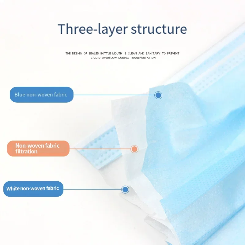 100/200pcs Nipah Virus Personal Protection Disposable 3 Ply Medical Surgical Masks Sterile Individually Pack Medical Protective