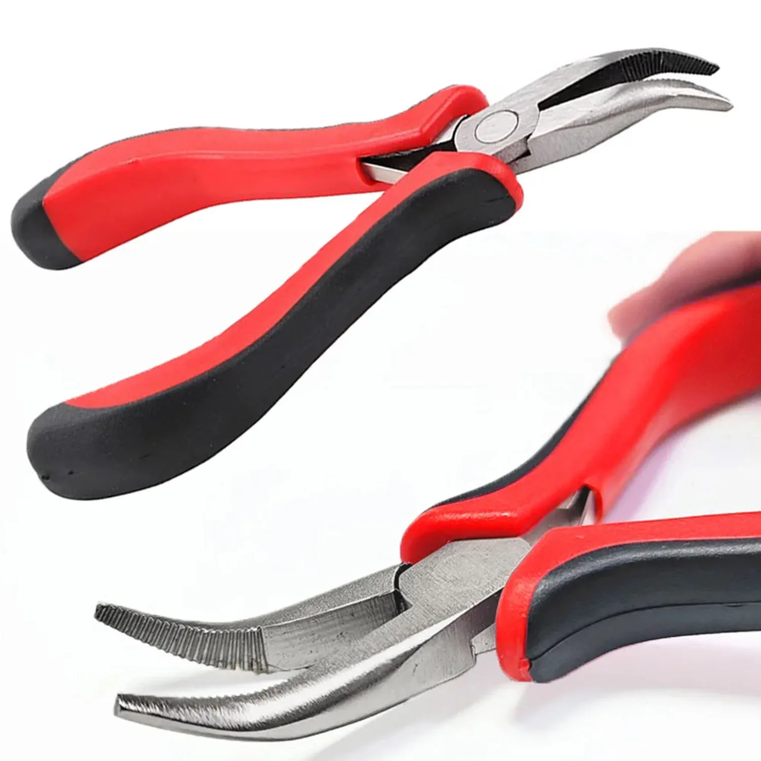 1 قطعة 4.9 بوصة صغيرة عازمة الأنف ذو طيات الشعر التمديد ذو طيات ل الديكور مايكرو حلقة وصلات شعر اكسسوارات أدوات