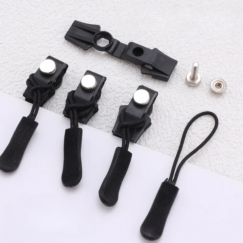 6Pcs Zipper Repairer Universal Fix Zipper Head Zipper Replacement Instant DIY Clothing Design Reusable Sliding Zippers Head