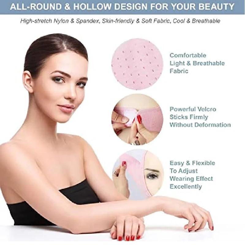 Double Chin Reducer Face Slimming Strap V Line Lifting Face-belt Chin Strap For Women and Men Tightening Skin Preventing Sagging