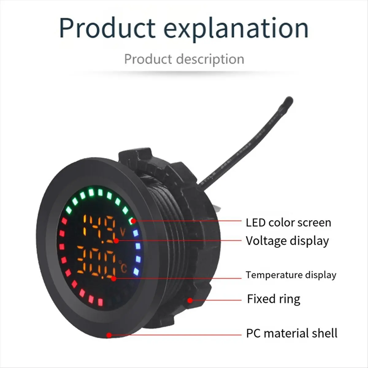 #17C (Black)Voltage Test Dual Display Digital Measurement for Motorcycle RV,Automotive Parts & Accessories