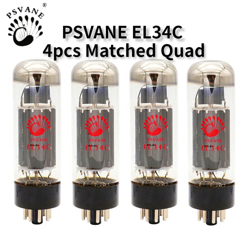 EL34C PSVANE  VacuumTube Audio Valve Replaces 5881 6L6G 6CA7 KT77 EL34 Tube Amplifier HIFI Audio Amplifier Matched Quad