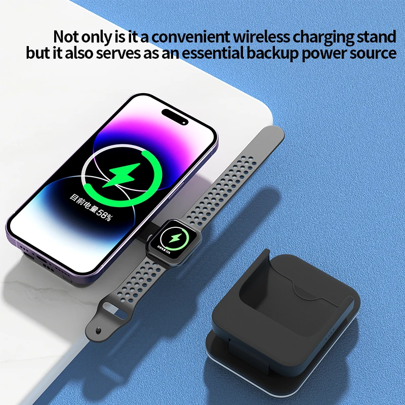 Mag-Safe Charger Magnetic Wireless Charging Station 3 in 1 5000mAh Portable Power Bank for iPhone 16/15/14/13/12 IWatch Series