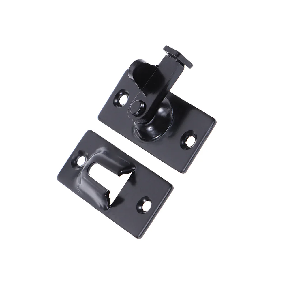 

2pcs 304 Stainless Steel Door Latch 90 Degree Right Angle Bolt Sliding Lock Security Barrel For Indoor Outdoor Use Black