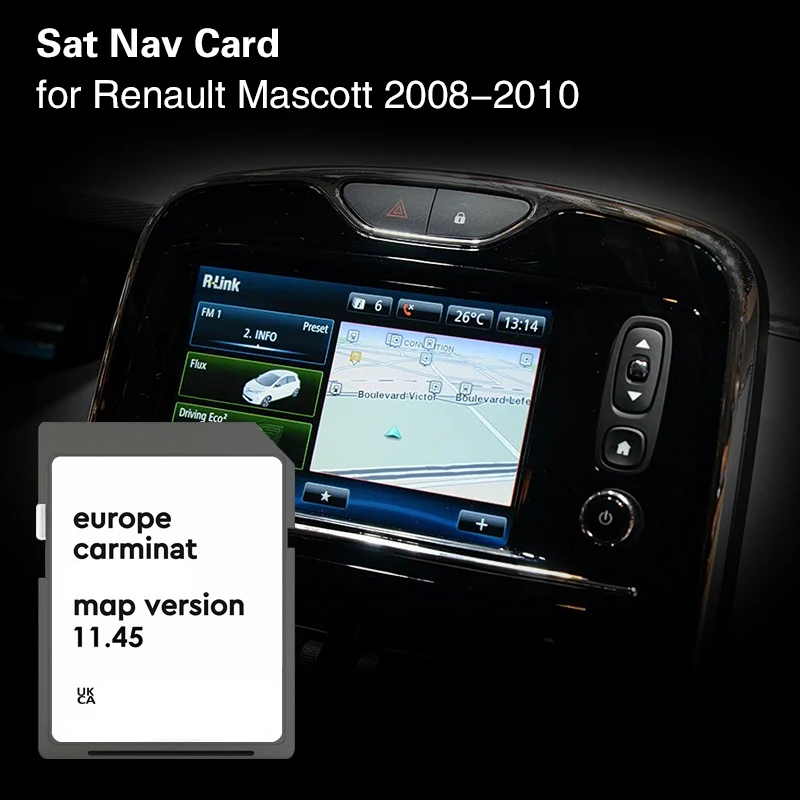 Carminat 11.45 for Renault Mascott 2008 2010 Automobile Gps Map Version Software Update SD Navi Card Cover Netherlands Germany