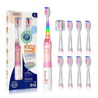 SEAGO Kids Electric Toothbrush Soft Bristle Tooth Brush For Kids with 2 Mins Timer LED Light Battery Powerd Toothbrush for 4-12